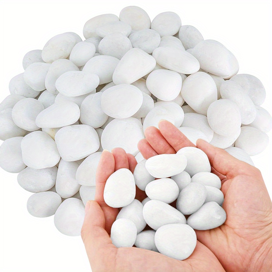 Aquarium Marine Plants - 200/400g Bianco Alto Lucido Ciottoli Naturali